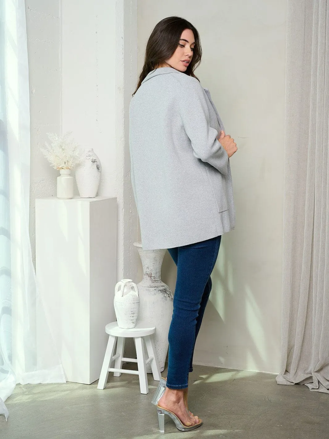 WOMEN'S LONG SLEEVE FRONT POCKETS JACKET