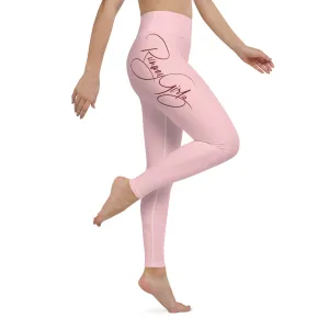 Women's Runway Girlz Yoga Leggings (Pink/Maroon)
