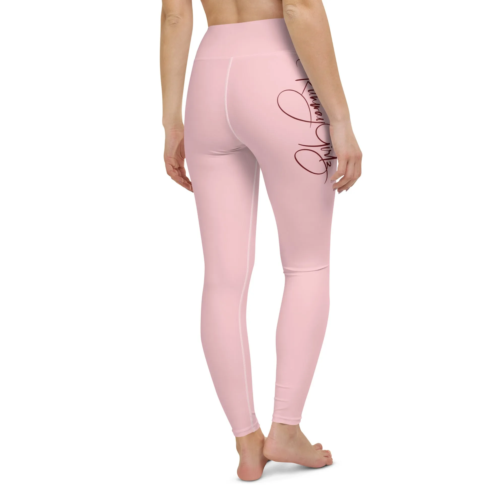 Women's Runway Girlz Yoga Leggings (Pink/Maroon)