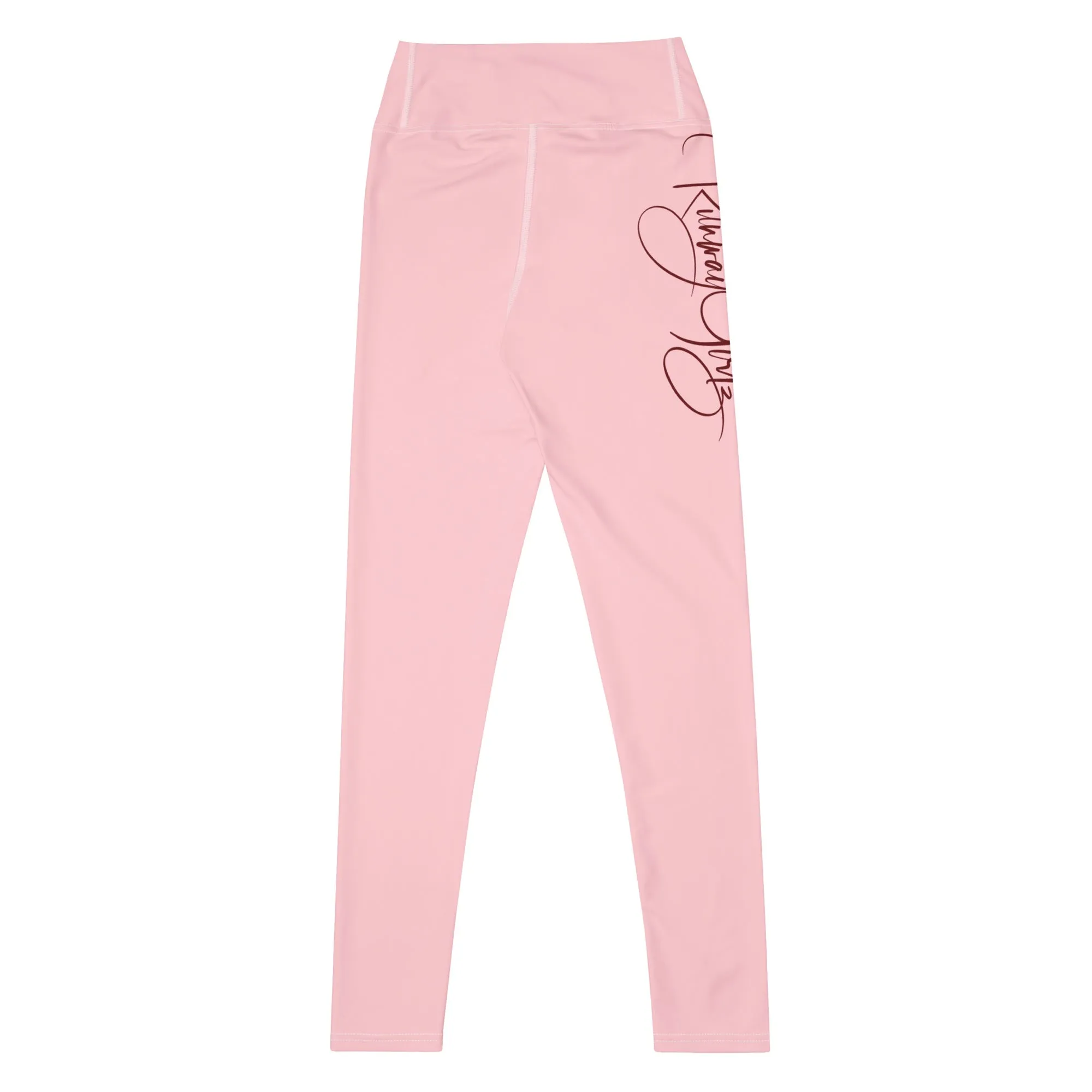 Women's Runway Girlz Yoga Leggings (Pink/Maroon)