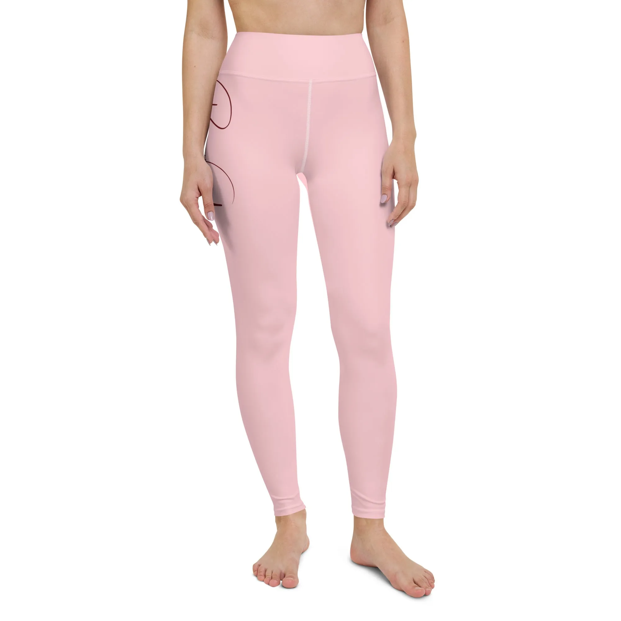 Women's Runway Girlz Yoga Leggings (Pink/Maroon)