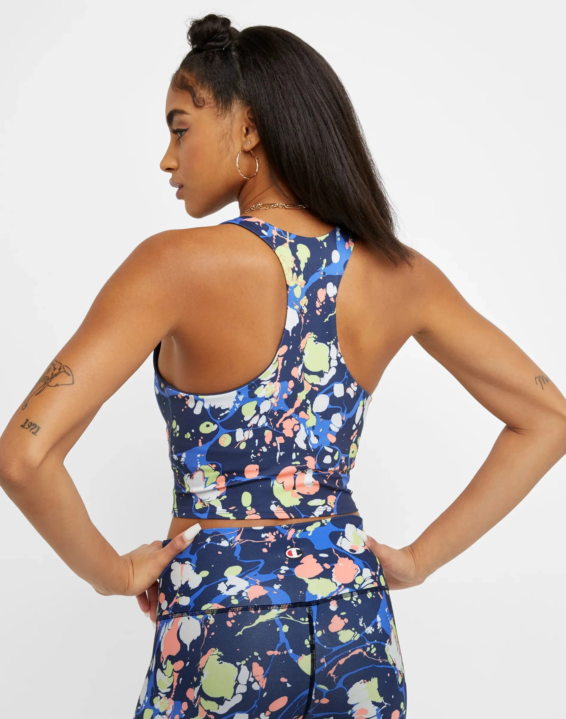 Women's Soft Touch Print Cropped Tank Top