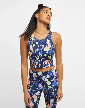 Women's Soft Touch Print Cropped Tank Top