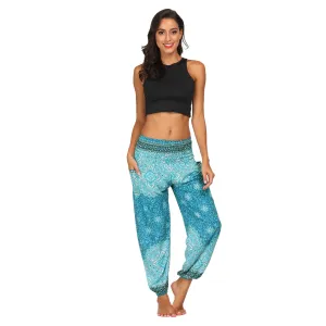 Women's straight Loose Harem Pant - Mandala florals bloomers
