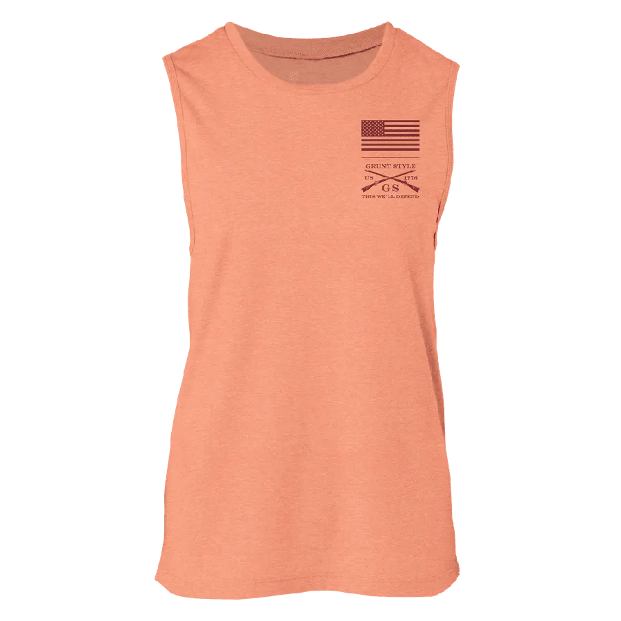 Women's Strength Through Suffering Everyday Tank - Heather Sunset