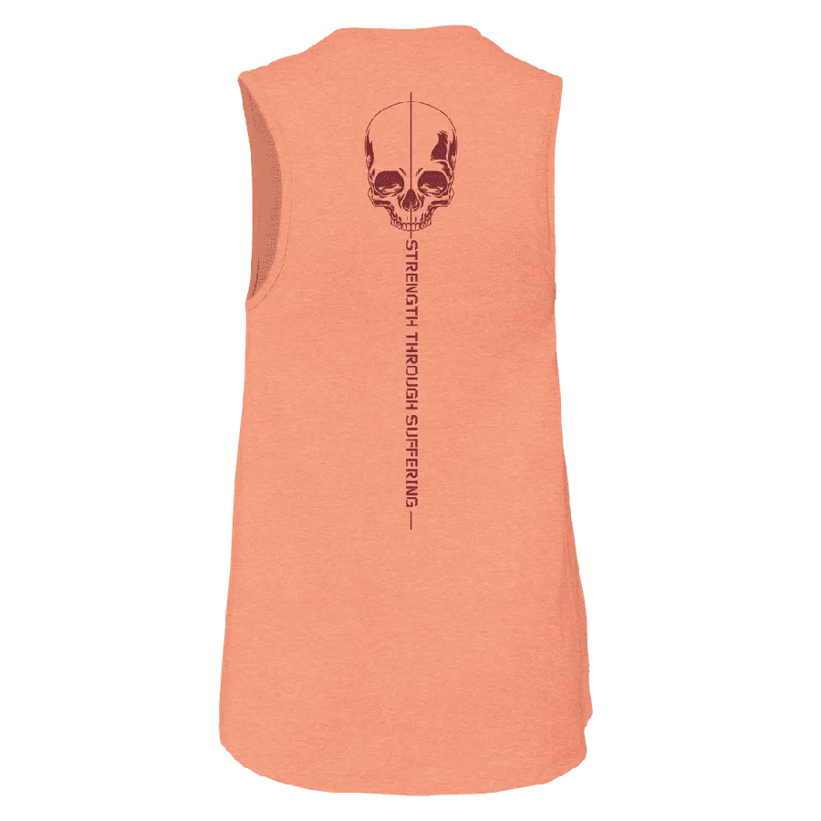 Women's Strength Through Suffering Everyday Tank - Heather Sunset