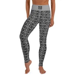 Yoga Leggings "2021-0021 Gray (Black Logo)"