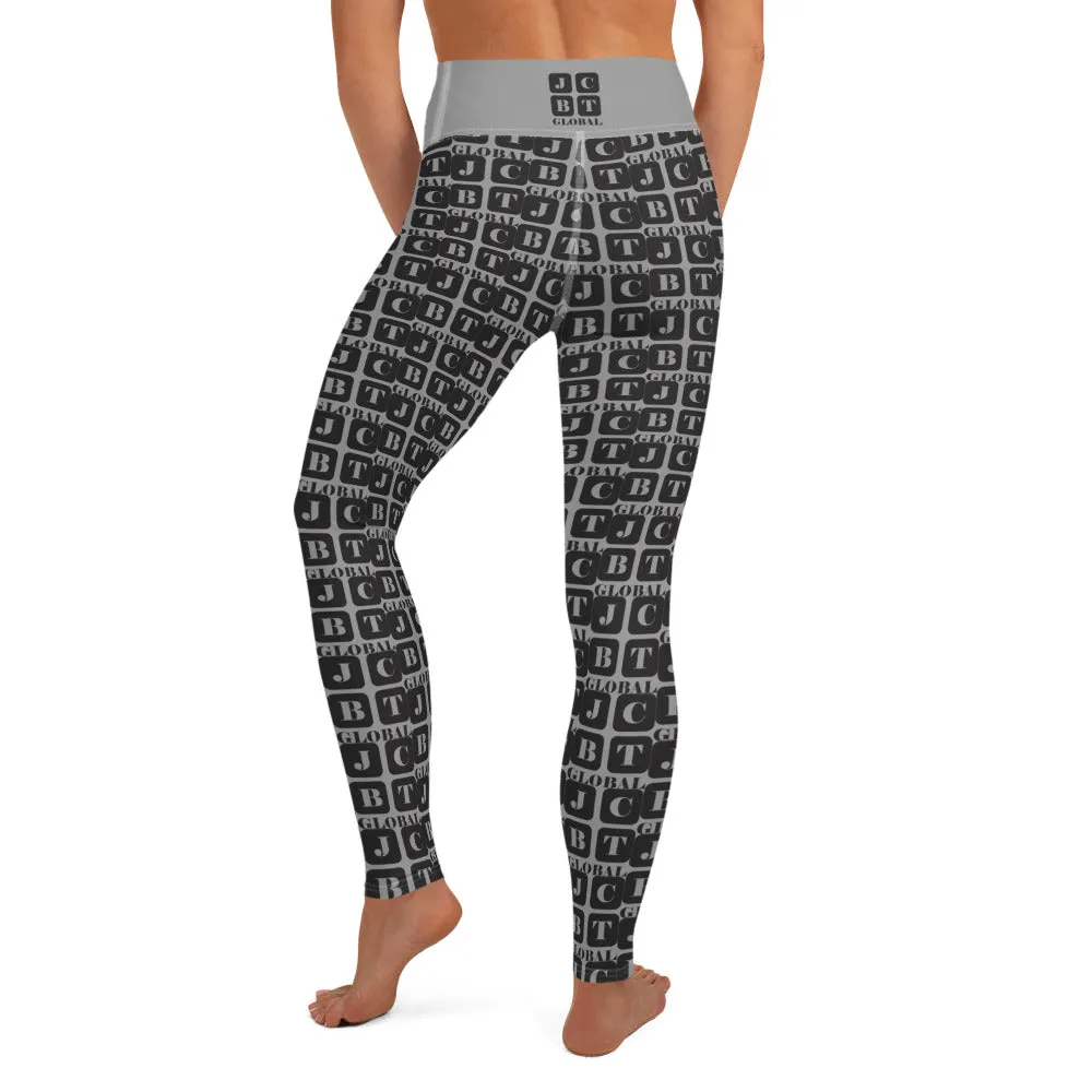 Yoga Leggings "2021-0021 Gray (Black Logo)"