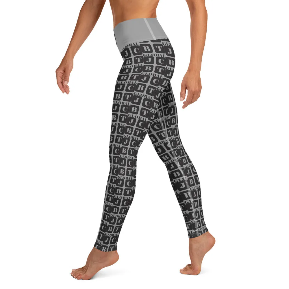 Yoga Leggings "2021-0021 Gray (Black Logo)"