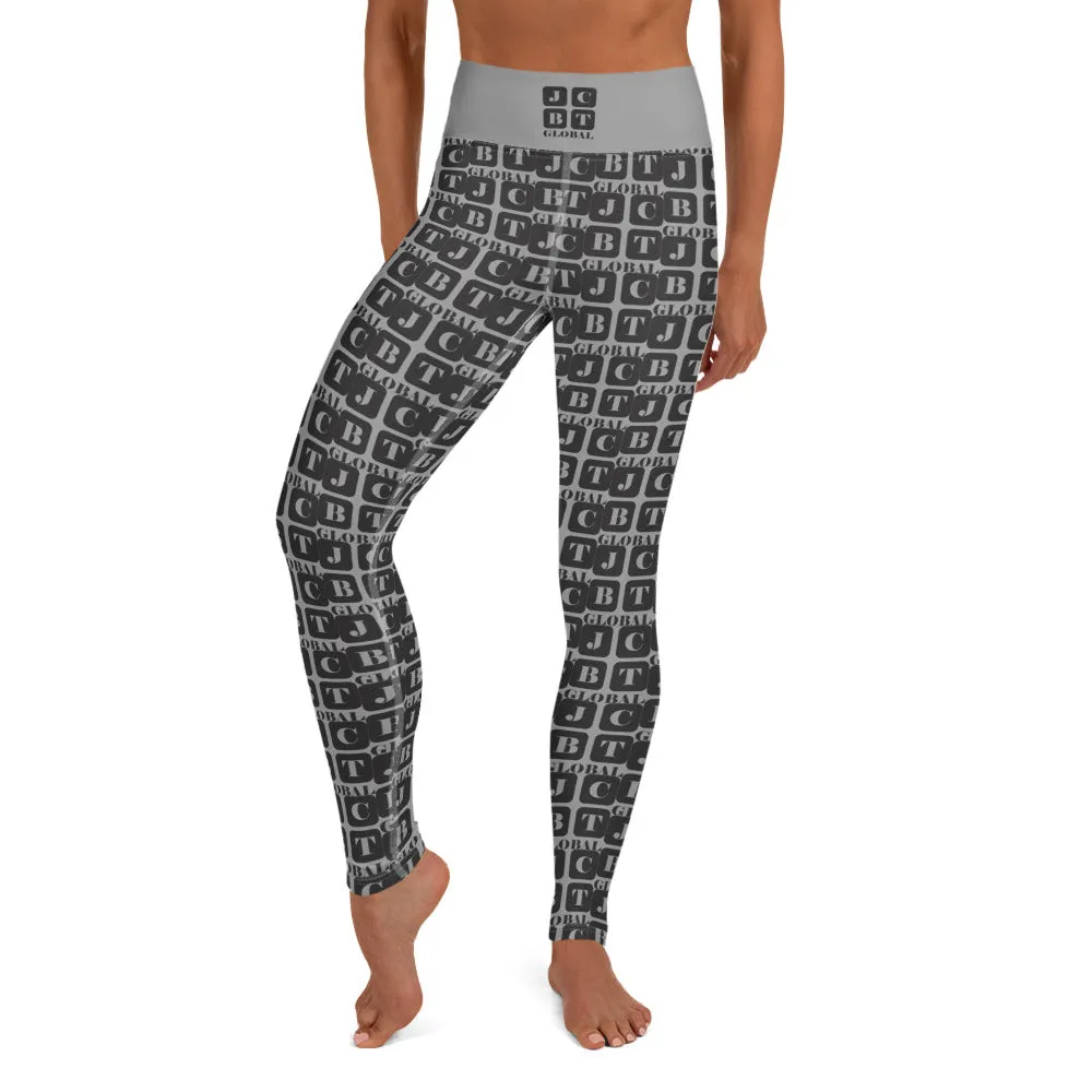 Yoga Leggings "2021-0021 Gray (Black Logo)"