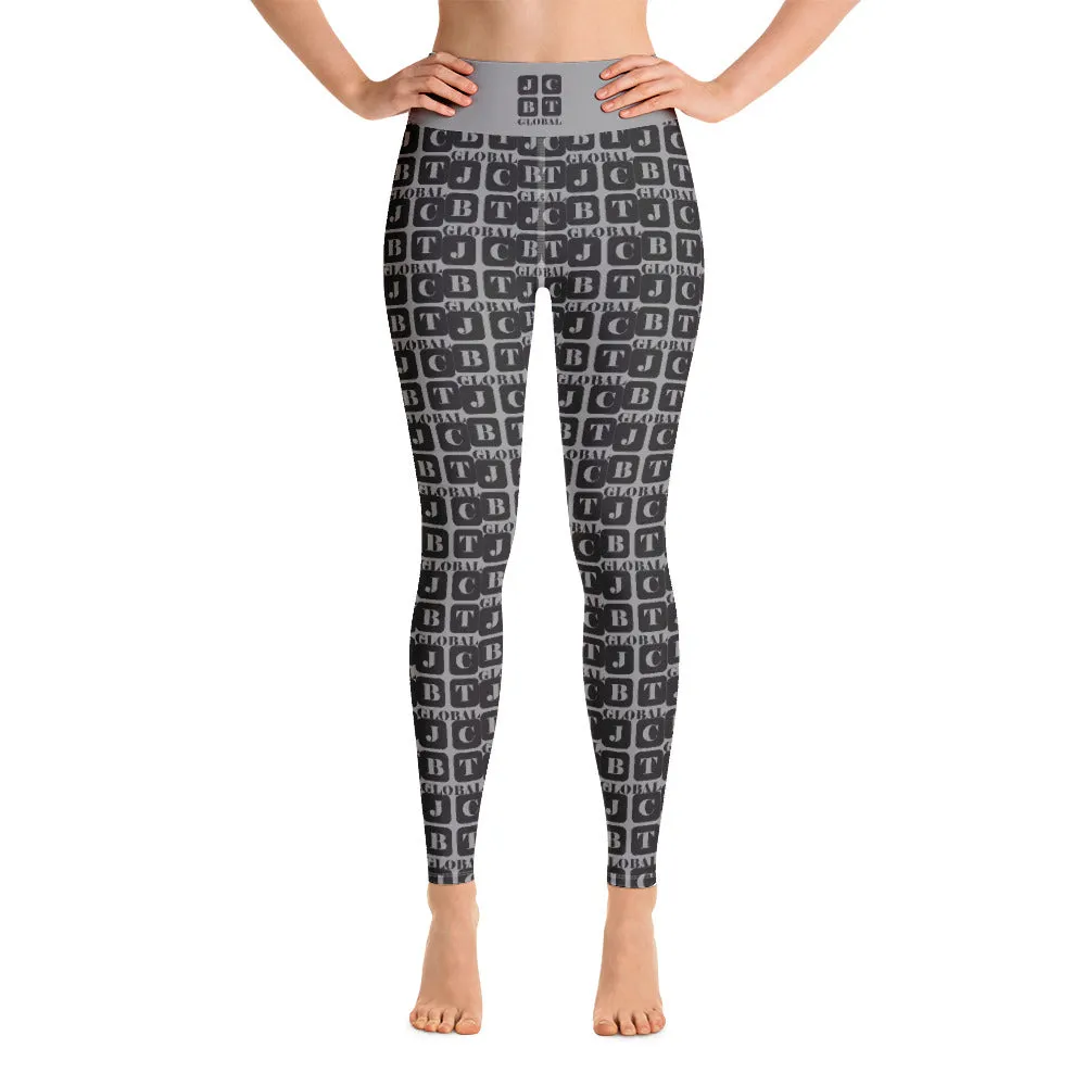 Yoga Leggings "2021-0021 Gray (Black Logo)"