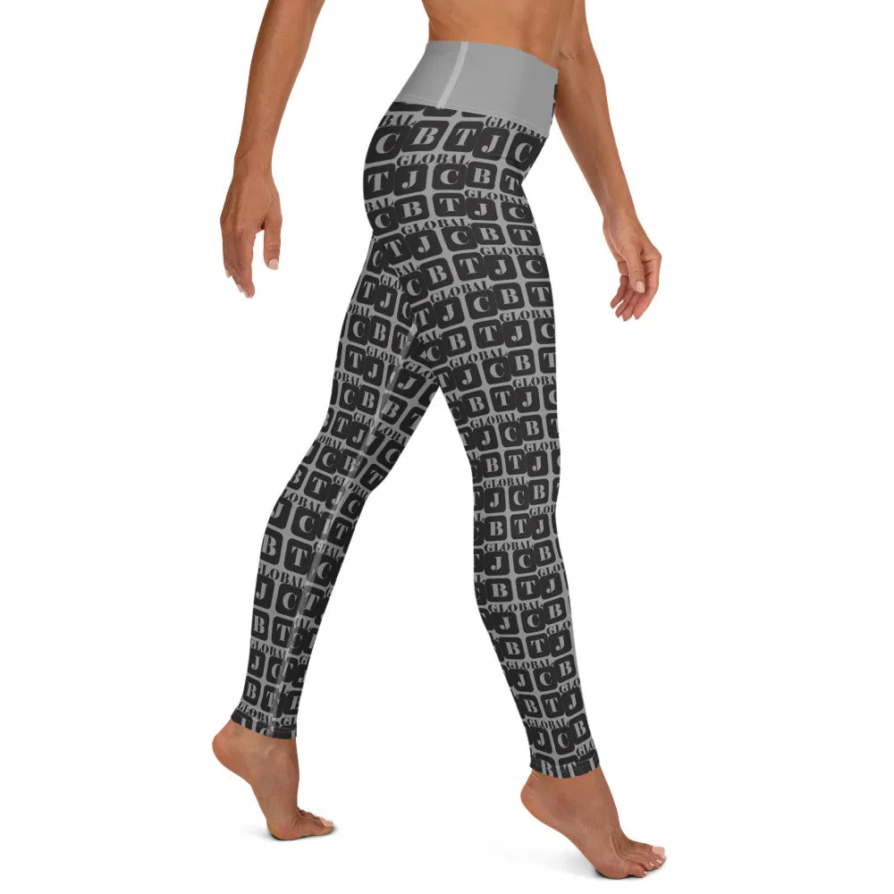 Yoga Leggings "2021-0021 Gray (Black Logo)"