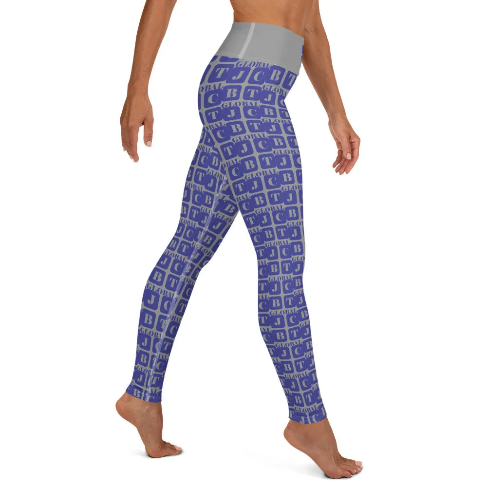 Yoga Leggings "2021-0291 Gray (Blue Logo)"