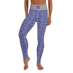 Yoga Leggings "2021-0291 Gray (Blue Logo)"