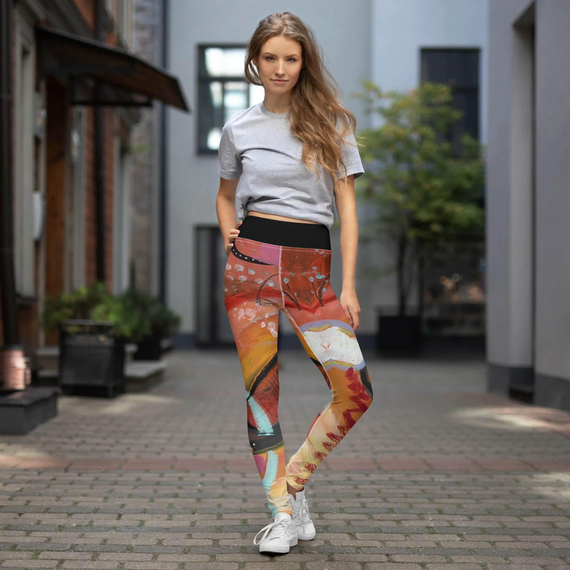 Yoga Leggings "Circles in the Sand"