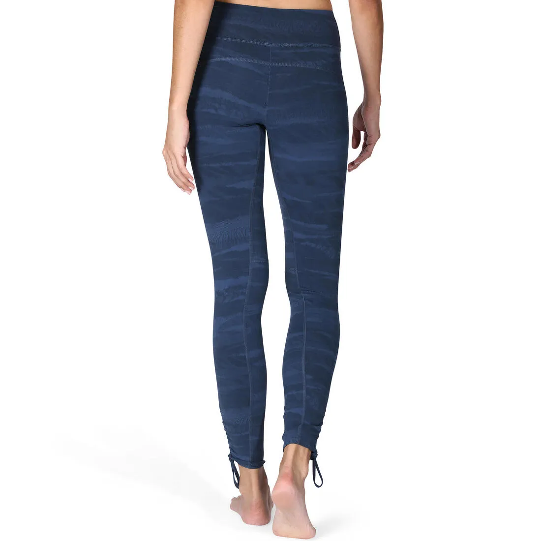 Yoga  Women's Slim-Fit Leggings - Printed Dark Blue