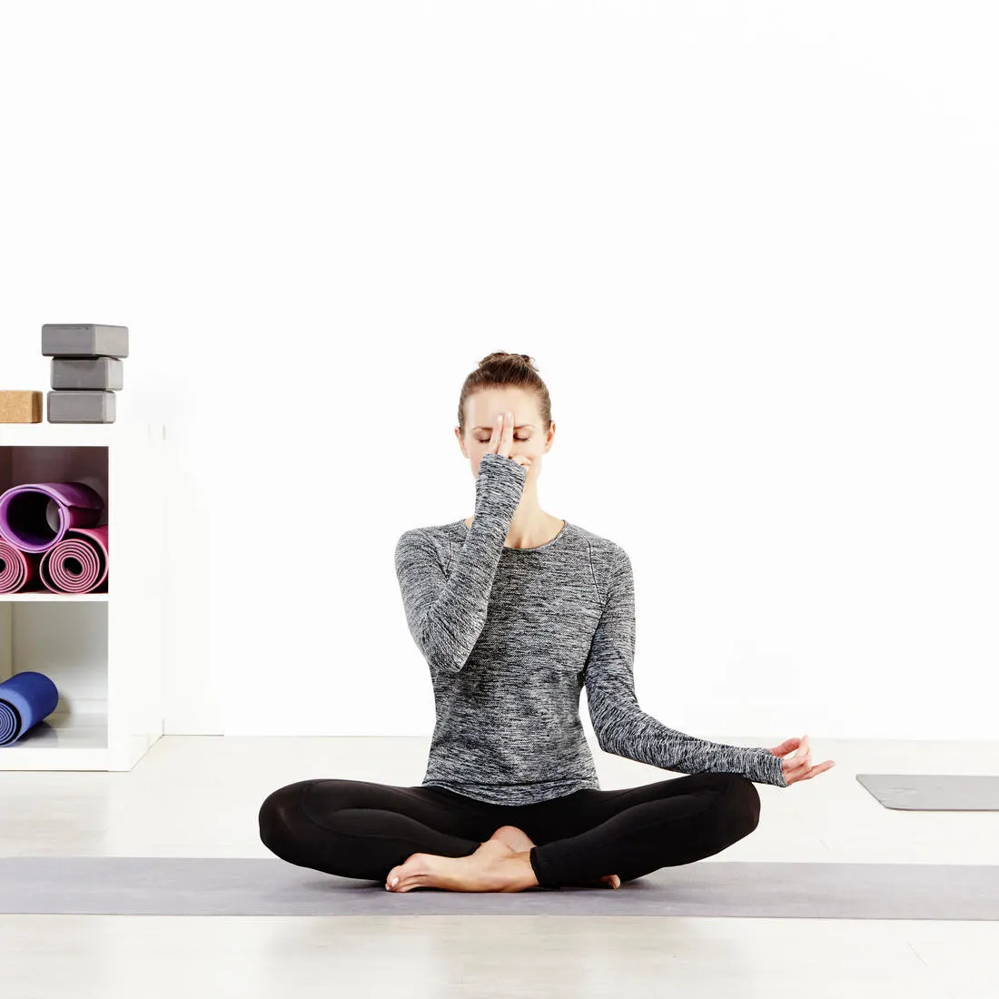 Yoga  Women's Slim-Fit Leggings - Printed Dark Blue