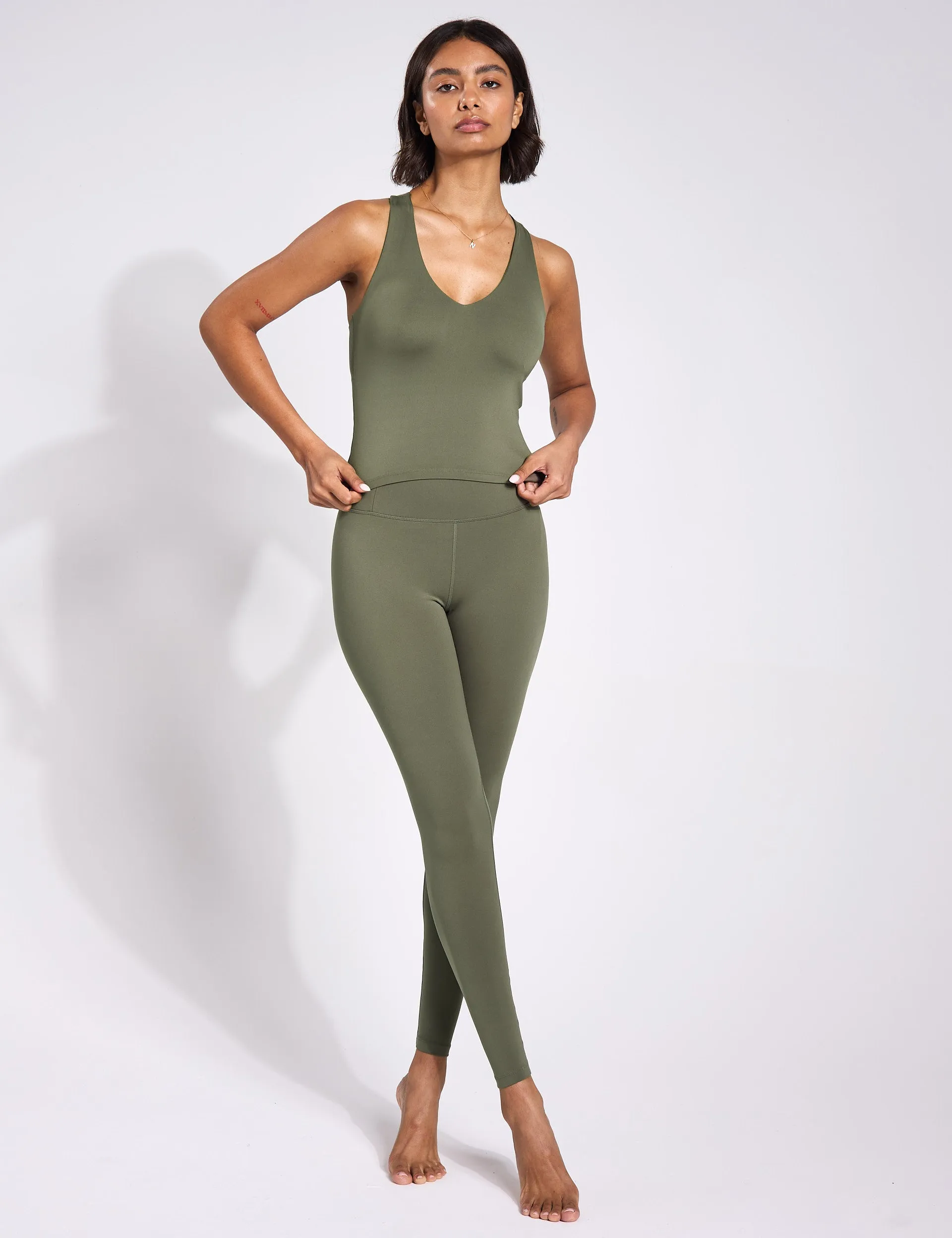 Zoe Tank - Cured Green